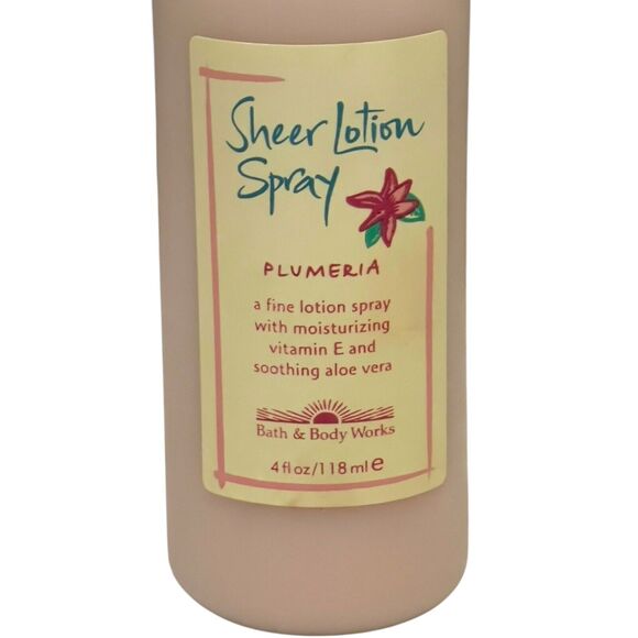 Bath and Body Works Plumeria Sheer Lotion Spray 4 Oz Very Rare Discontinued NOS - Picture 2 of 5